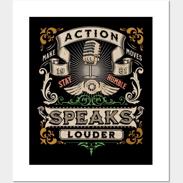 Action Speaks Louder Edition. Wall Art by The Cavolii shoppe